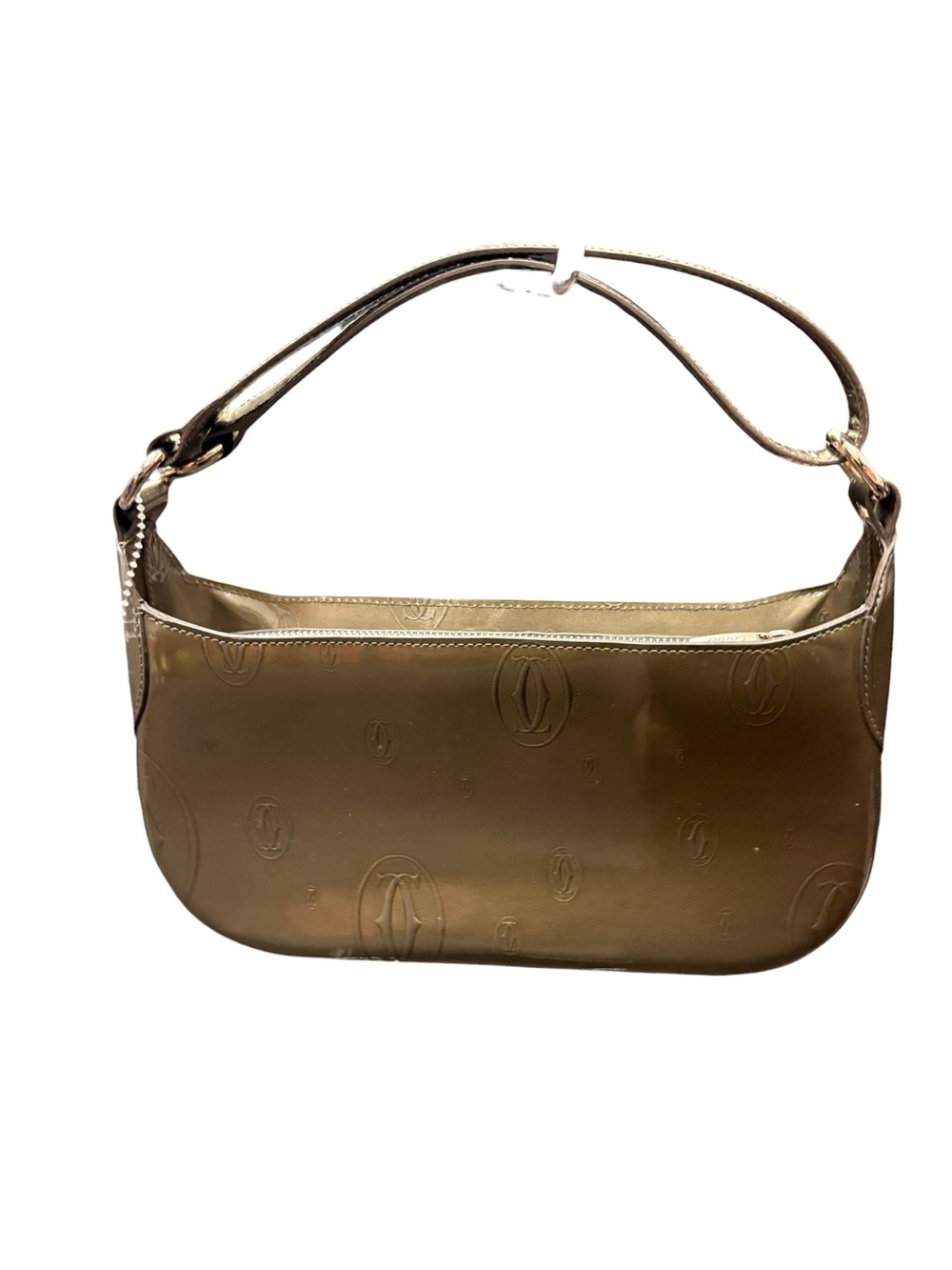 Cartier Embossed Logo Shoulder Bag - Gold